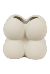 Blumentopf – Grau, Keramik, 9 x 9 x 8 cm