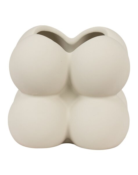 Blumentopf – Grau, Keramik, 9 x 9 x 8 cm