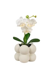 Blumentopf – Grau, Keramik, 9 x 9 x 8 cm
