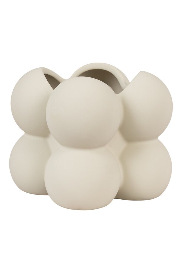 Blumentopf – Grau, Keramik, 9 x 9 x 8 cm