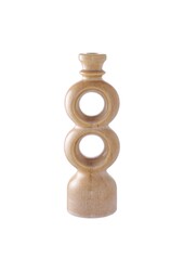 Kerzenhalter – Braun, Keramik, 10,7 x 9,5 x 30,5 cm
