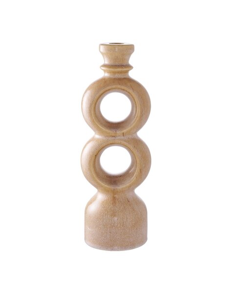 Kerzenhalter – Braun, Keramik, 10,7 x 9,5 x 30,5 cm