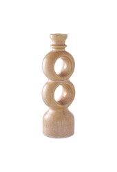 Kerzenhalter – Braun, Keramik, 10,7 x 9,5 x 30,5 cm