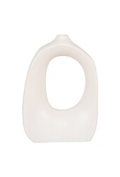 Vase – Weiß, Steingut, 19 x 9 x 28,5 cm