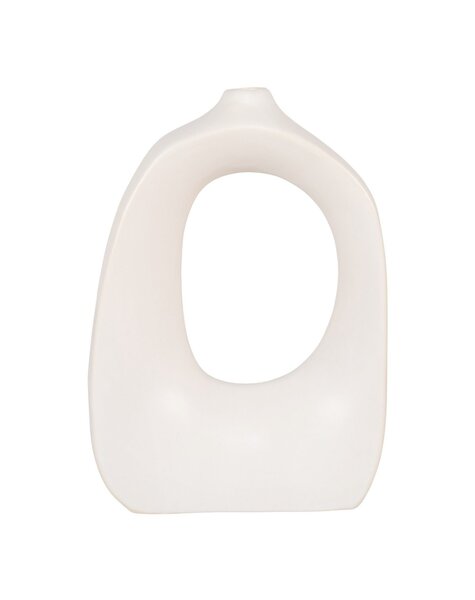 Vase – Weiß, Steingut, 19 x 9 x 28,5 cm