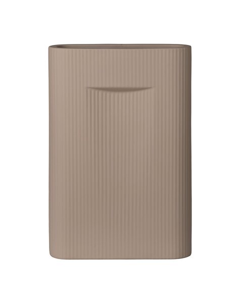Vase – Keramikvase, braun, 24 x 8,5 x 35,5 cm