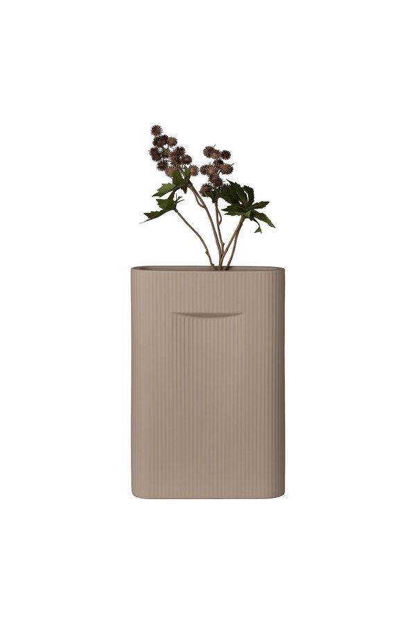 Vase – Keramikvase, braun, 24 x 8,5 x 35,5 cm