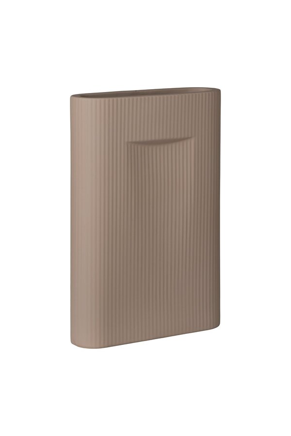 Vase – Keramikvase, braun, 24 x 8,5 x 35,5 cm