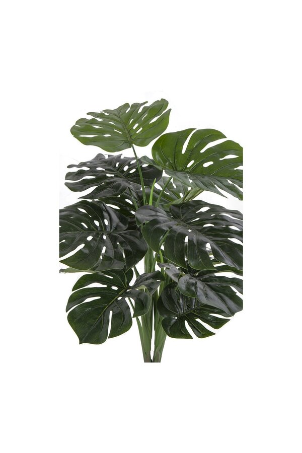 Monstera – Grün, PE-Kunststoff/Polyester/Draht/Zement, 17 x 18 x 90 cm
