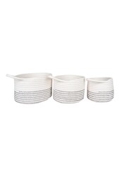 Algar Körbe – Baumwolle, Weiß/Grau – 3er-Set