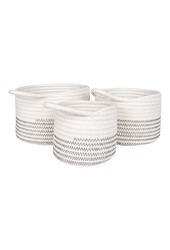 Algar Körbe – Baumwolle, Weiß/Grau – 3er-Set