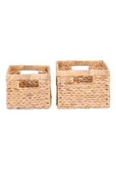 Passo Körbe – Natur, Wasserhyazinthe, 2er-Set