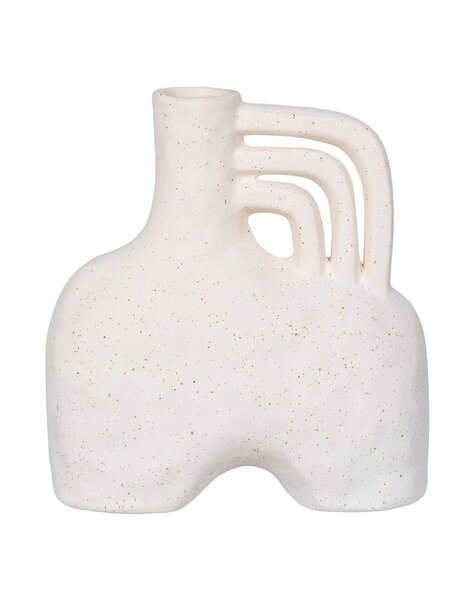 Vase – Vase, Keramik, beige, 18,5 x 8 x 19,5 cm