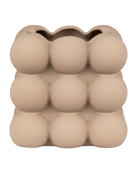 Blumentopf – Keramik-Blumentopf, braun, 13,5 x 13,5 x 13 cm