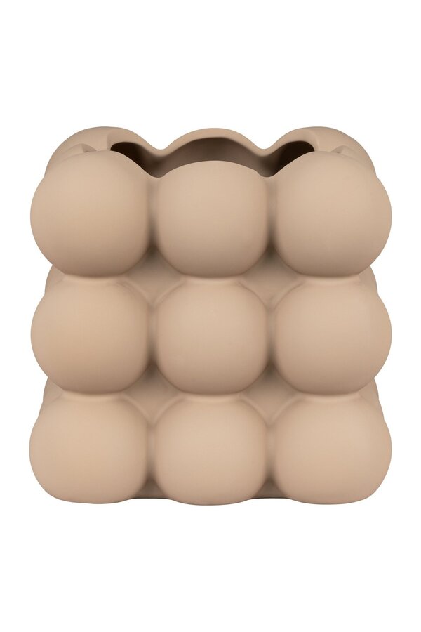 Blumentopf – Keramik-Blumentopf, braun, 13,5 x 13,5 x 13 cm