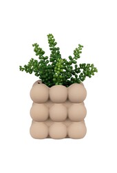 Blumentopf – Keramik-Blumentopf, braun, 13,5 x 13,5 x 13 cm