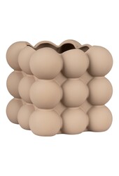 Blumentopf – Keramik-Blumentopf, braun, 13,5 x 13,5 x 13 cm