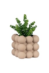 Blumentopf – Keramik-Blumentopf, braun, 13,5 x 13,5 x 13 cm