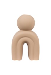 Kerzenhalter – Steingut, Braun – 10,5 x 6,5 x 17 cm