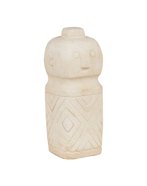 Dekoration – Dekoration aus Zement, beige, 6,5 x 6,5 x 15 cm