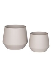 Trofa Flower Pot – Blumentopf, Stahl, sandfarben, 2er-Set