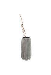 Vase – Kalkstein, Schwarz/Weiß – Ø 9,5 x 20 cm