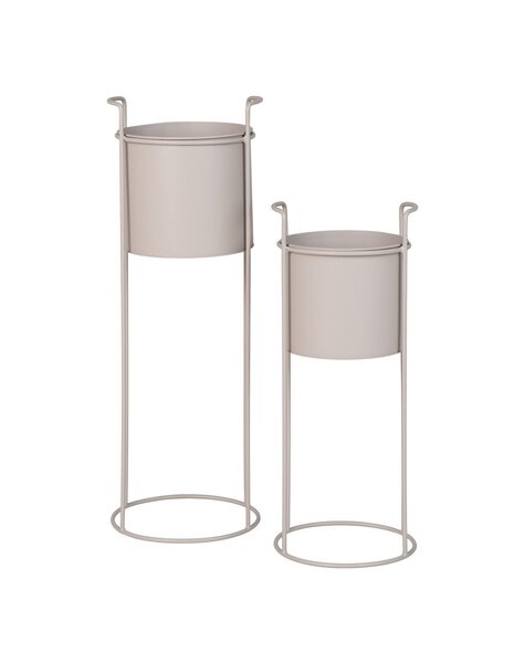 Rabo Blumenständer – Blumenständer, Stahl, Sand, 2er-Set