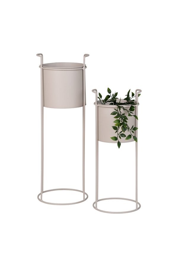 Rabo Blumenständer – Blumenständer, Stahl, Sand, 2er-Set
