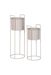 Rabo Blumenständer – Blumenständer, Stahl, Sand, 2er-Set