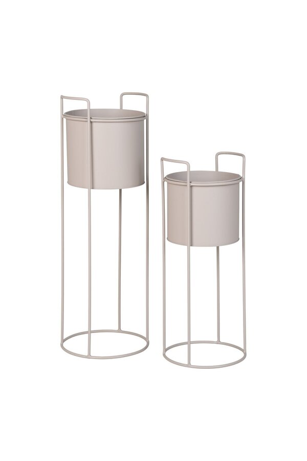 Rabo Blumenständer – Blumenständer, Stahl, Sand, 2er-Set
