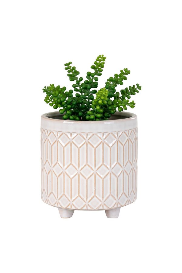 Blumentopf – Steingut, Weiß – Ø 20 x 19,5 cm
