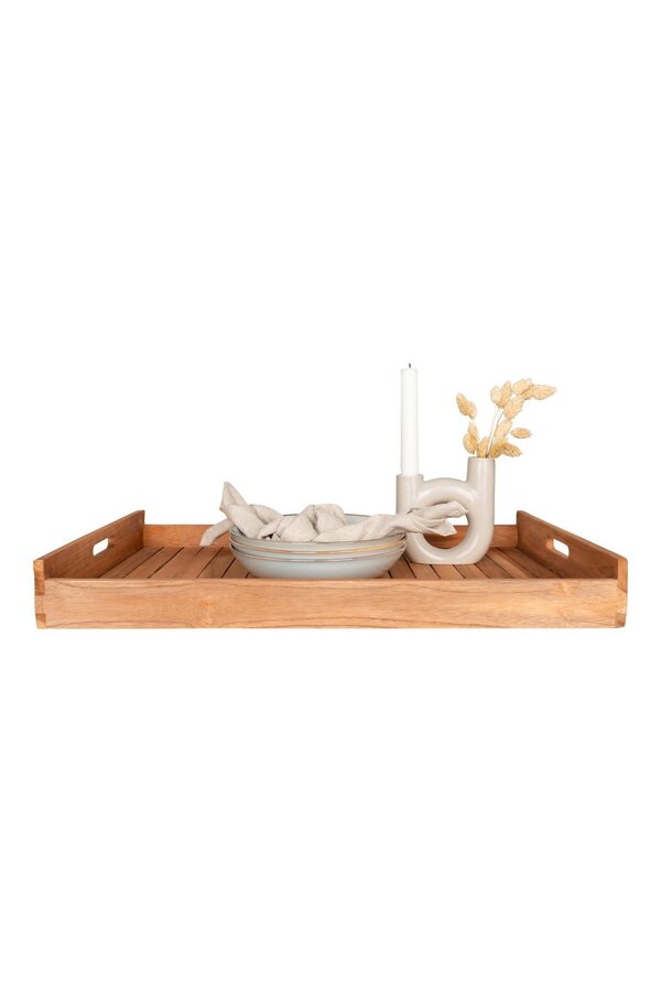 Faro Tablett – Natur, Teak, 58 x 38 x 7 cm