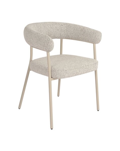 Trivio Esszimmerstuhl – Sand, Stahl/Stoff/Multiplex, 56 x 57,5 x 77 cm – 2er-Set