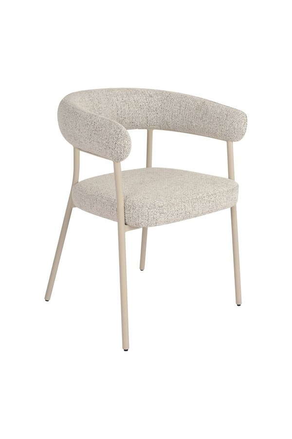 Trivio Esszimmerstuhl – Sand, Stahl/Stoff/Multiplex, 56 x 57,5 x 77 cm – 2er-Set