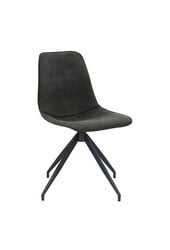Monaco Esszimmerstuhl – Grau, Mikrofaser/Stahl, 56 x 48 x 86 cm – 2er-Set