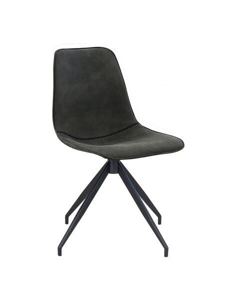 Monaco Esszimmerstuhl – Grau, Mikrofaser/Stahl, 56 x 48 x 86 cm – 2er-Set