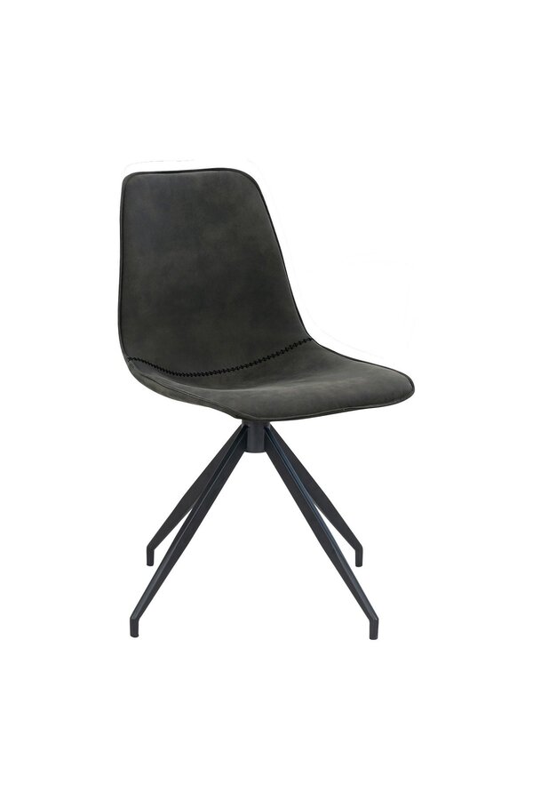 Monaco Esszimmerstuhl – Grau, Mikrofaser/Stahl, 56 x 48 x 86 cm – 2er-Set