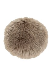 Kunstleder-Sitzfläche – Hellbraun, Polyester, Ø 35 x 6,5 cm