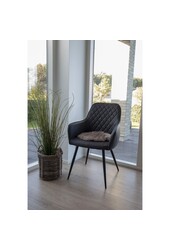 Kunstleder-Sitzfläche – Hellbraun, Polyester, Ø 35 x 6,5 cm