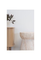 Bonn Beistelltisch – Natur, Fiberclay mit Rillendesign, ø37x43 cm