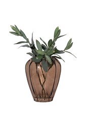 Vase – Braun, Glas, Ø 22 x 29 cm