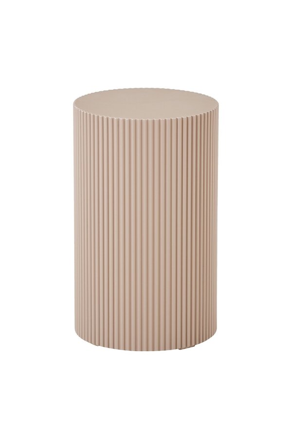Farense Beistelltisch – Beige/Grau, MDF, 30 x 30 x 50 cm