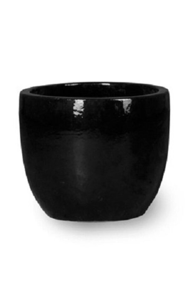 Blumentopf Rund Schwarz