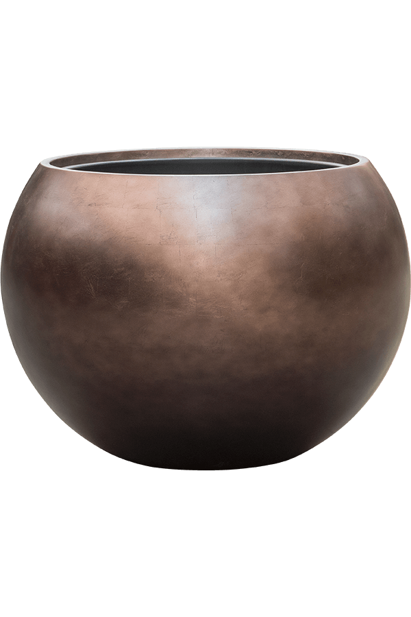 Baq Metallic Silver Leaf Globe matt coffee (mit Einsatzbehälter)