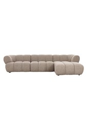Bank New York 4-Sitzer (rechte Lounge) Sand Bouclé