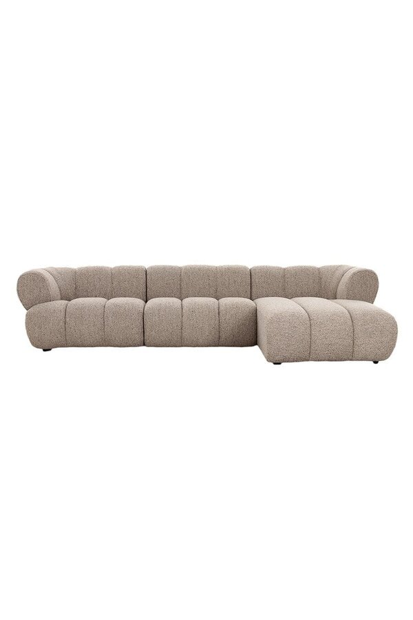Bank New York 4-Sitzer (rechte Lounge) Sand Bouclé