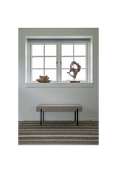 Swindon Bench – Bank, Stein mit schwarzen Beinen, 100 x 36 x 42,5 cm, HN1231