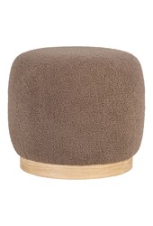 Belfort Pouf – Pouf aus Bouclé, braun, Ø 44,5 x 40 cm, HN1238