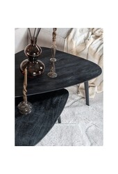 Couchtisch Jamal – Schwarzes Mangoholz – 2er-Set