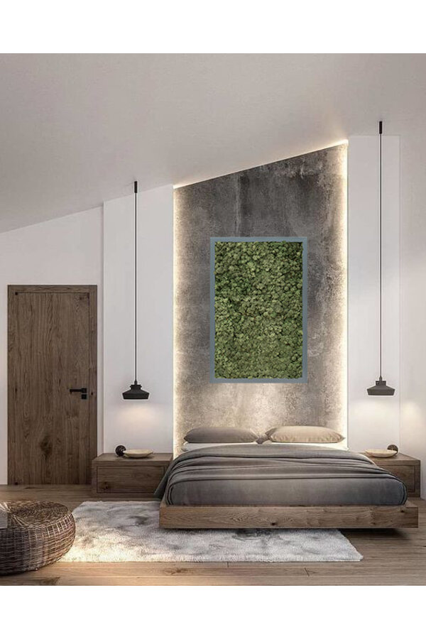 Pflanzenbild Dunkler grauer Rahmen M